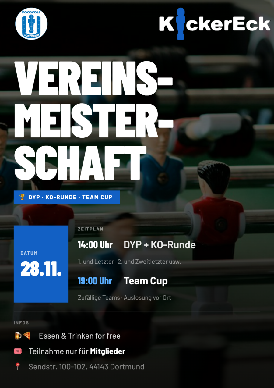 Vereinsmeisterschaft am 28.11.